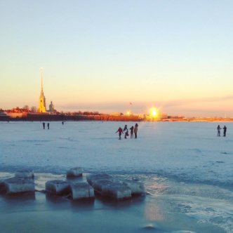 A sunset illusion